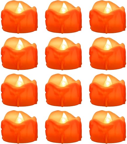Amazon.co.jp : LANKER オレンジティーライトキャンドル、ちらつき